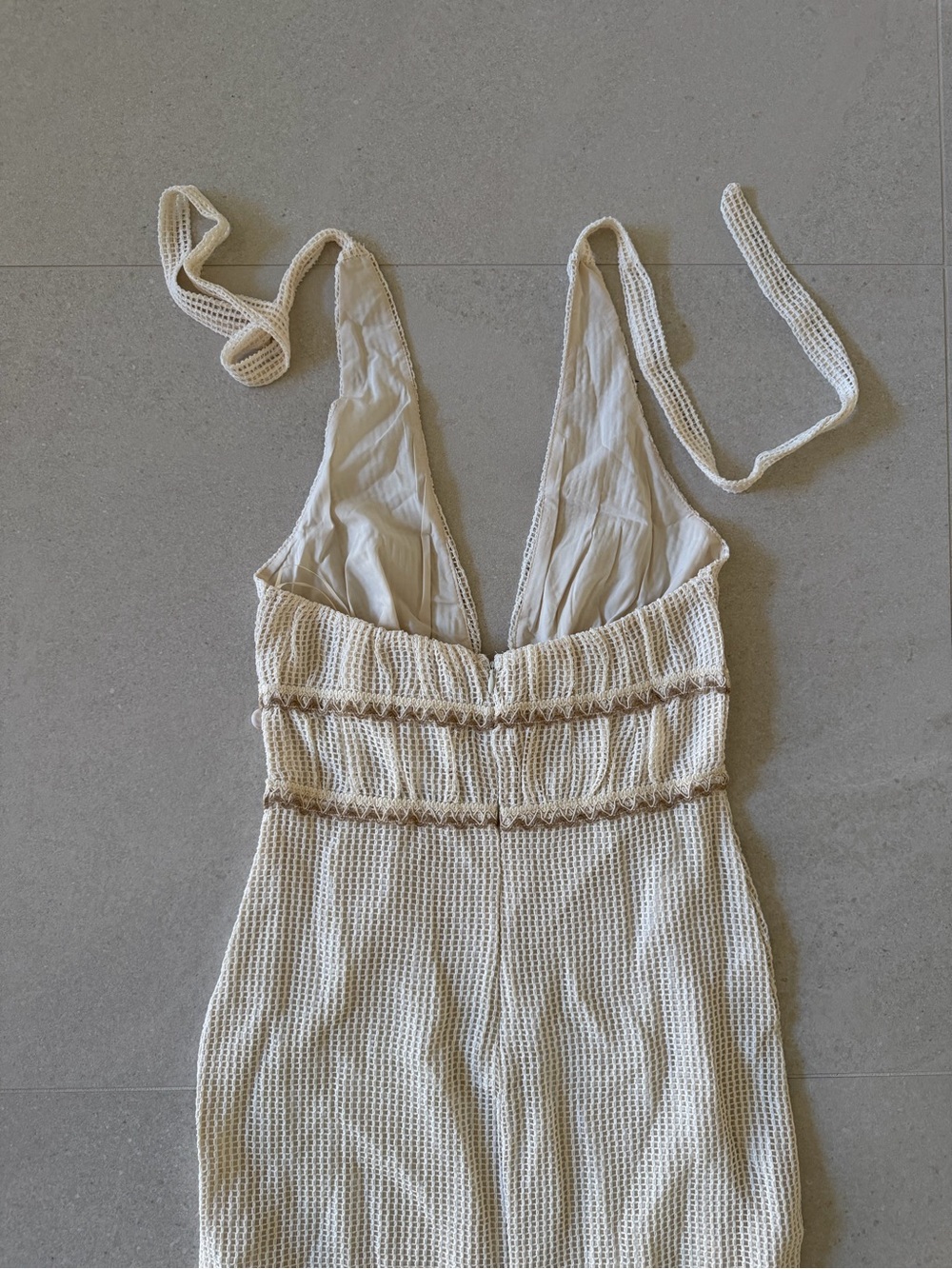 12th Tribe Divine Ivory Shell Embellished Midi Dress - Picture 6 of 10
